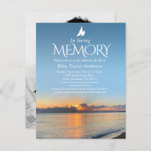 Service commémoratif sunrise beach invitations fun