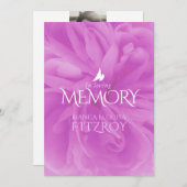 Service commémoratif violet rose programme funérai (Devant / Derrière)