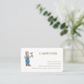 service de charpentier carte de visite modifiable (Debout devant)