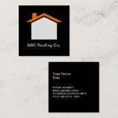 Service de couverture Carte de visite Carré Noir C (Devant / Derrière)