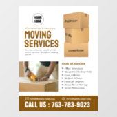 Service de déménagement Autocollant de fenêtre per (Feuille)