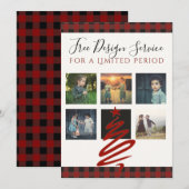 Service de design Invitation de la carte de Noël G (Devant / Derrière)