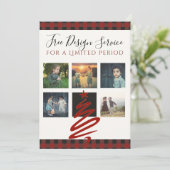 Service de design Invitation de la carte de Noël G (Debout devant)