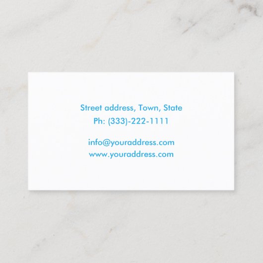 Service de filtrage d'eau Carte bleue et blanche (Dos)