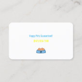 service de garde d'animaux carte de visite (Dos)
