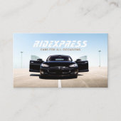 Service de location de voiture noire Carte de visi (Devant)