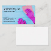 service de nettoyage à domicile cartes de visite n (Devant / Derrière)