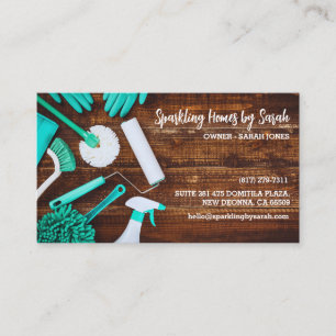 service de nettoyage à domicile cartes de visite n