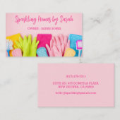 service de nettoyage à domicile cartes de visite n (Devant / Derrière)