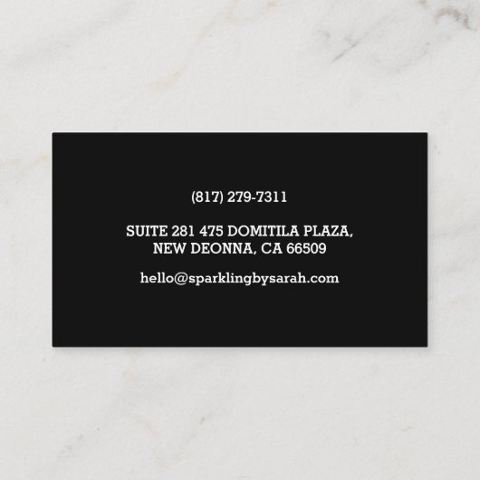 service de nettoyage à domicile cartes de visite n (Dos)