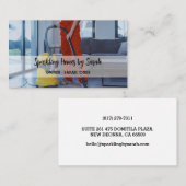 service de nettoyage à domicile cartes de visite n (Devant / Derrière)