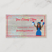 Service de nettoyage avec nettoyeurs, Carte de vis (Devant)