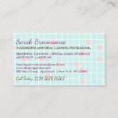 Service de nettoyage Cartes de fidélité Janitorial (Dos)