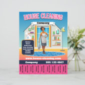 Service de nettoyage de la maison Modèle rose (Debout devant)