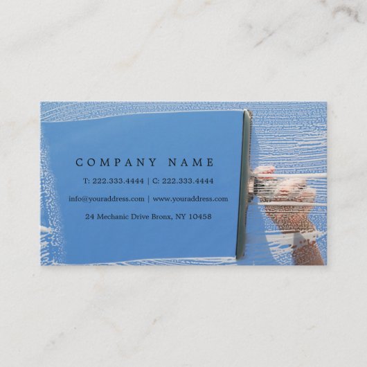 Service de nettoyage de vitres pour la carte de (Devant)