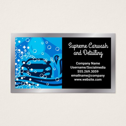 Service de nettoyage du logo de lavage de voiture  (Devant)