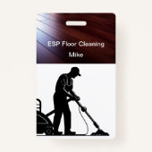 Service de nettoyage du sol Badges de travail (Devant)