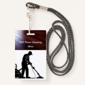 Service de nettoyage du sol Badges de travail (Derrière avec lanière)