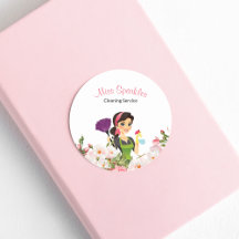 Service De Nettoyage Maid Sticker Entreprise