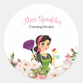 Service De Nettoyage Maid Sticker Entreprise (Devant)