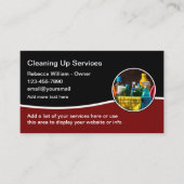 Service de nettoyage Modèle de carte de visite mod (Devant)