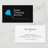 Service de nettoyage moderne, Carte de visite ména (Devant / Derrière)