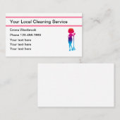 Service de nettoyage simple Cartes de visite Nouve (Devant / Derrière)