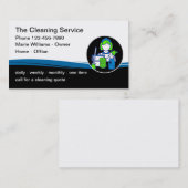 Service de nettoyage unique moderne Cartes de visi (Devant / Derrière)