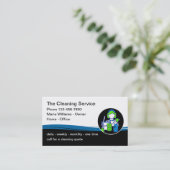 Service de nettoyage unique moderne Cartes de visi (Debout devant)