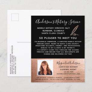 Service de Notaire Mobile Carte Postale Photo Rose