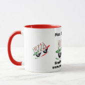 Service de pizza, tasse à café carte de visite ver (Gauche)