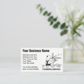 Service de plomberie Carte de visite de dessin (Debout devant)