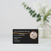 Service de plomberie classique Carte de visite mod (Debout devant)