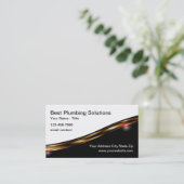 Service de plomberie de cuivre Cartes de visite (Debout devant)