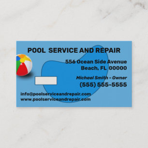 Service de pool et Carte de visite de réparation