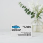 Service de pool et Carte de visite de réparation (Debout devant)