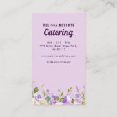 service de restauration florale de lavande carte d (Dos)