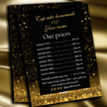 Service de tarif Black & Gold<br><div class="desc">Étirez-vous avec notre flyer de parties scintillant en faux,  élégant et glamour,  customisez avec votre nom d'entreprise,  slogan et liste de prix.</div>