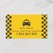 Service de taxi Carte de visite de taxi (Dos)