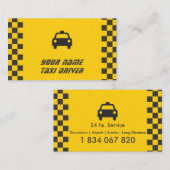 Service de taxi Carte de visite de taxi (Devant / Derrière)