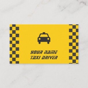 Service de taxi Carte de visite de taxi