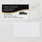 Service de taxi classique Cartes de visite moderne (Devant / Derrière)