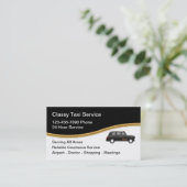 Service de taxi classique Cartes de visite moderne (Debout devant)