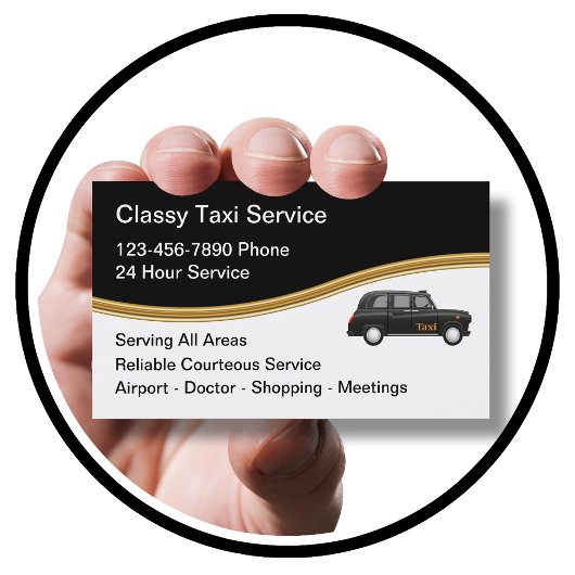 Service de taxi classique Cartes de visite moderne