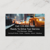 Service de Taxi Jaune Professionnel Cartes de visi (Devant)