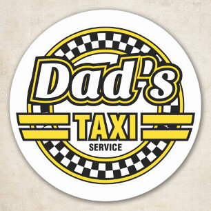 Service de Taxi Papa - Stickers Drôle pour Voiture