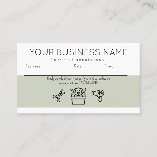 Service de toilettage professionnel par carte de r (Devant)