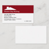 Service de toiture Cartes de visite modernes du to (Devant / Derrière)