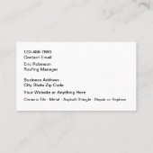 Service de toiture Design Carte de visite moderne (Dos)