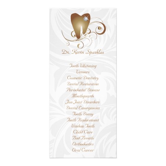 Service dentaire Menu Brochure Or Diamant Dent (Devant)